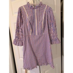 Vibrant shoulder puff dress